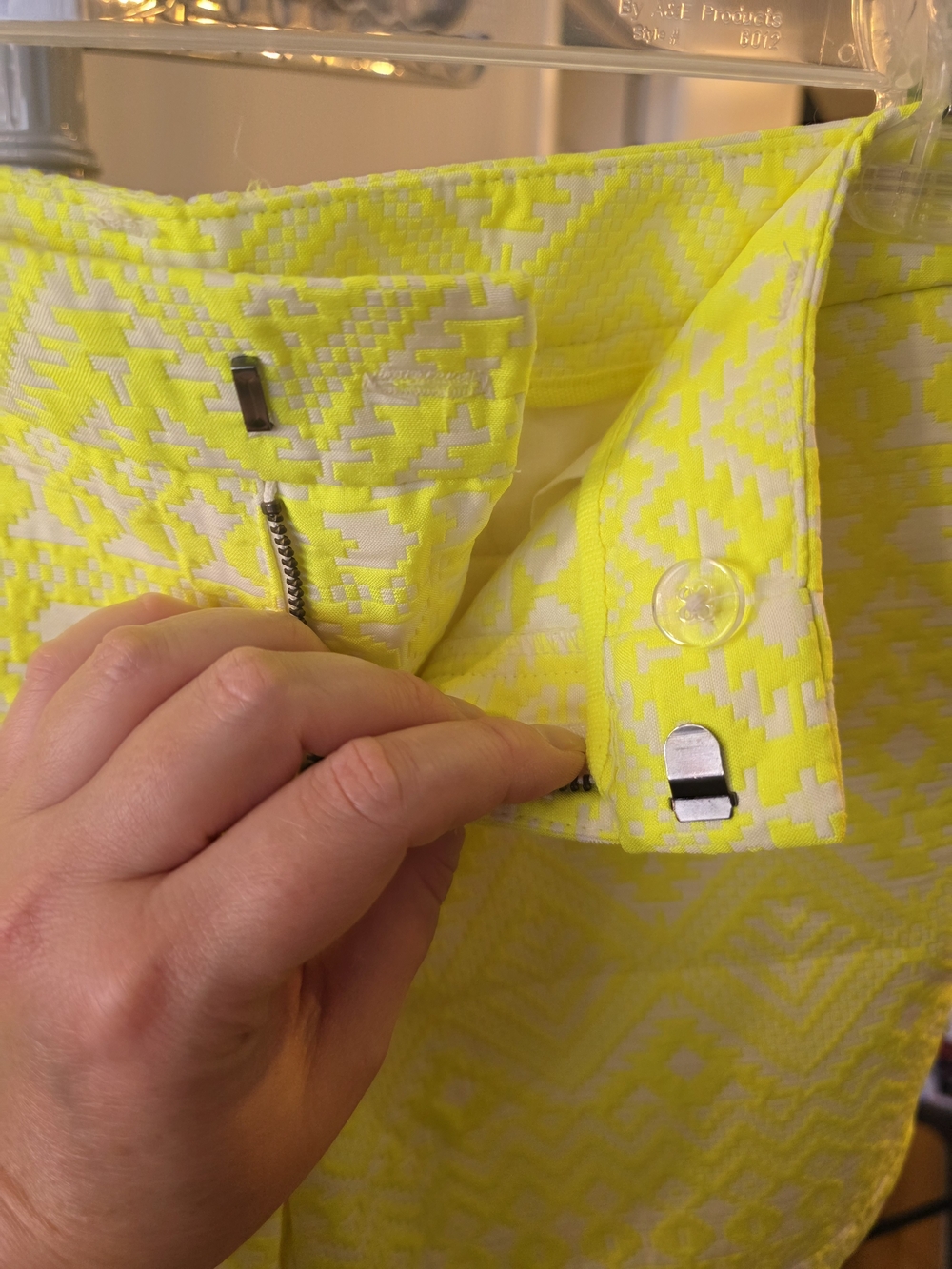 Merona Neon Yellow Patterned Women's Bermuda Shorts - Picture 8 of 8